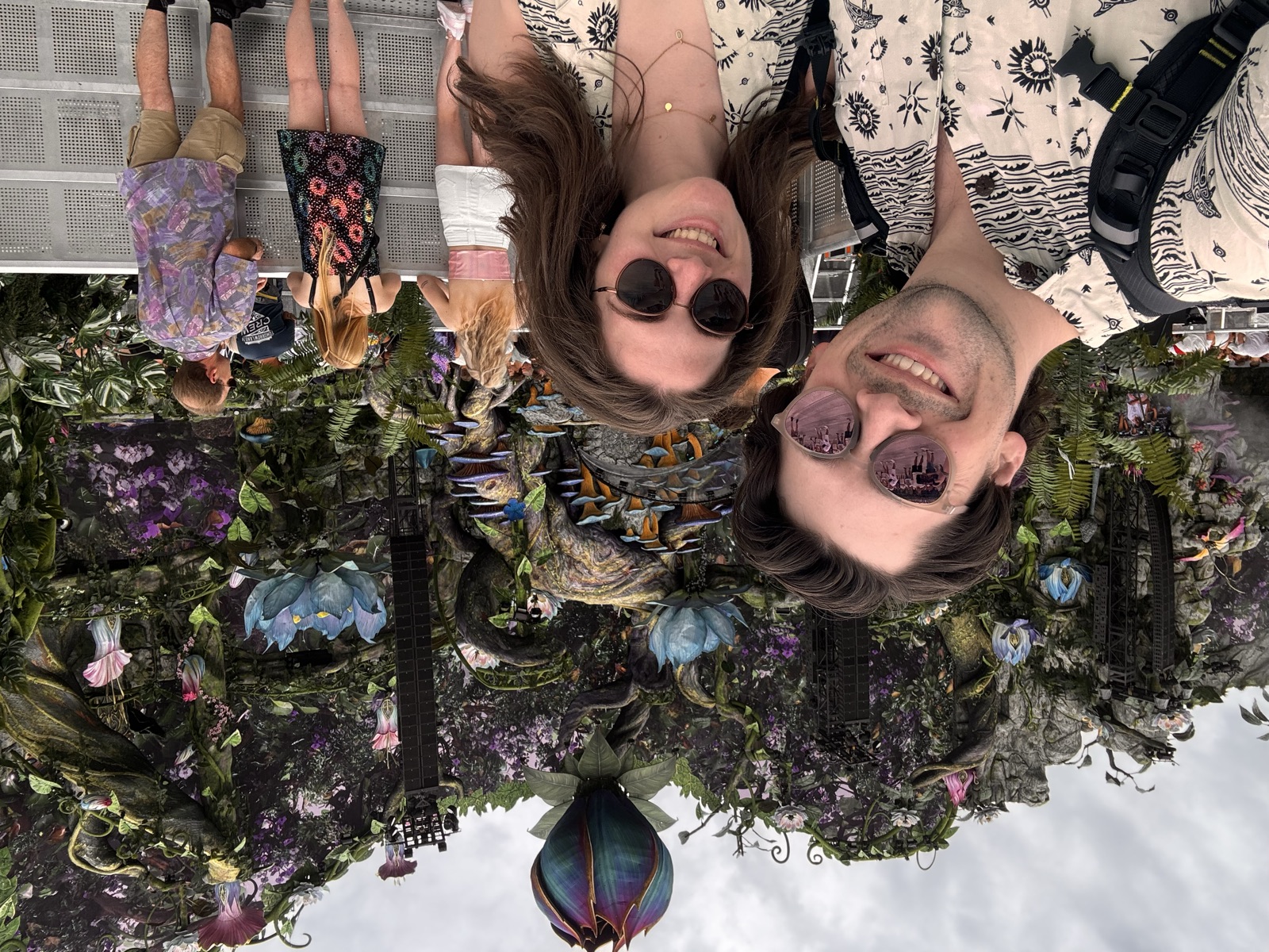 Riley and Sarah in front of the LIFE mainstage, Tomorrowland 2024
